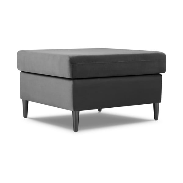 Светлосива кадифена табуретка Kyoto – Cosmopolitan Design-image-1