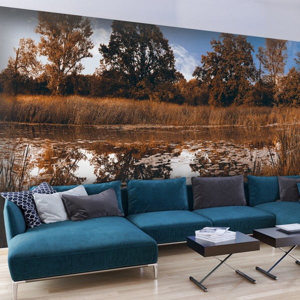 Широкоформатен тапет Есенна тръстика, 300 x 210 cm - Artgeist