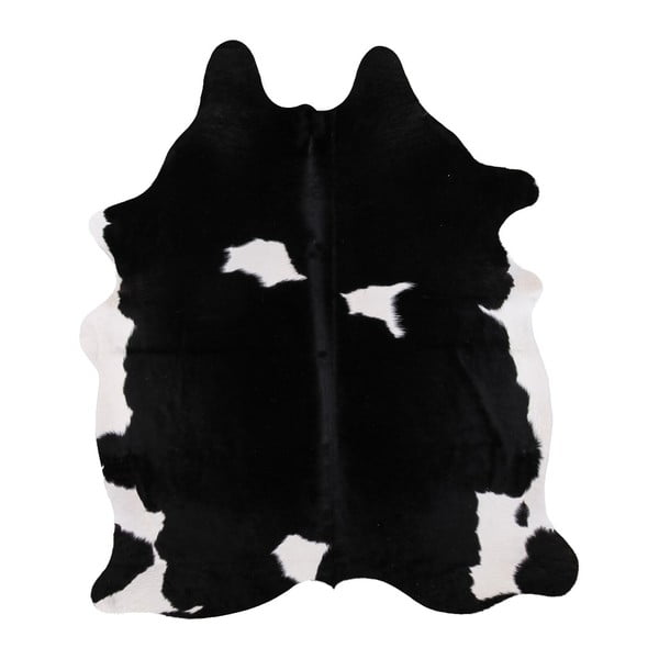 Черно-бяла естествена кравешка кожа Nero Creamy, 195 x 165 cm - Arctic Fur