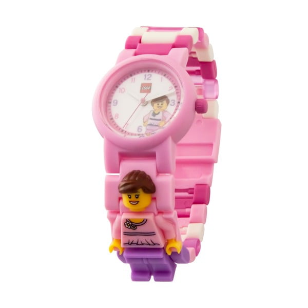 Детски розов часовник с класическа фигура - LEGO®