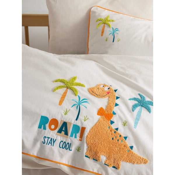 Бежово памучно детско спално бельо  с включен долен чаршаф, 4 части 100x150 cm Kiddo – Mijolnir-image-2