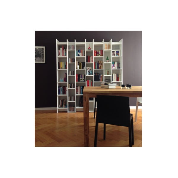 Bílá knihovna WOOOD Grenen, základní modul-image-4