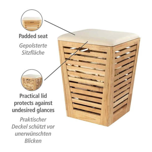 Дървена кошница за пране Norway - Wenko-image-4