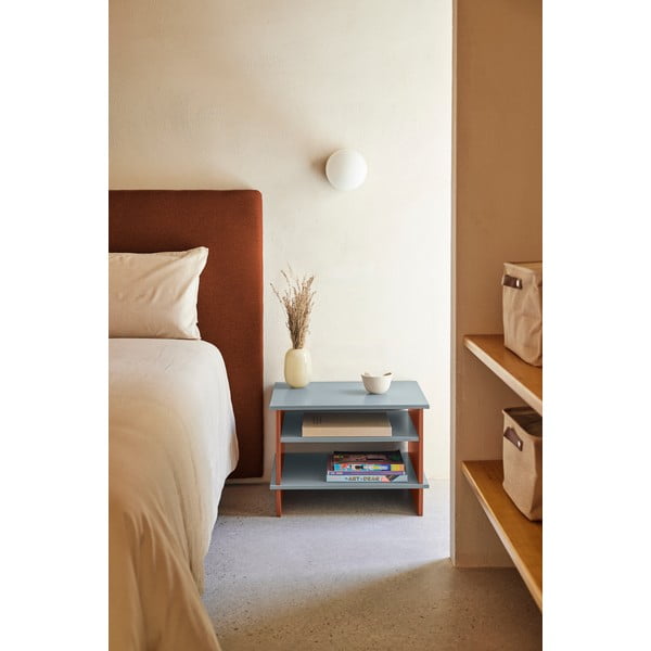 Нощно шкафче с рафтове тухлен/сиво Inari – Teulat-image-1