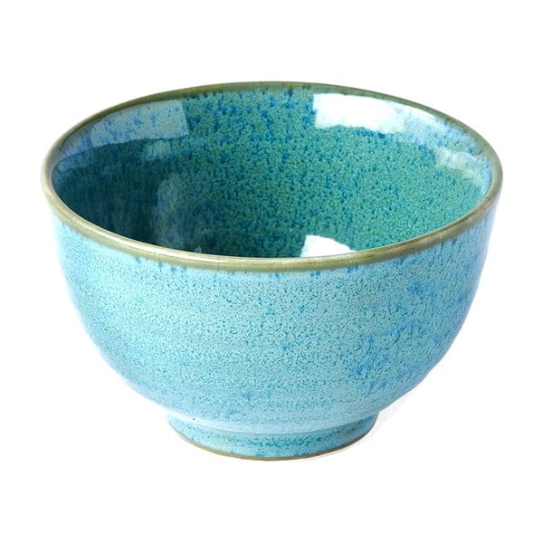 Тюркоазено синя керамична чаша, ø 9 cm Peacock - MIJ
