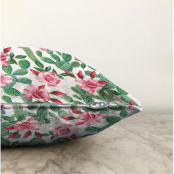 Калъфка за възглавница от памучна смес Blooming Cactus, 55 x 55 cm - Minimalist Cushion Covers-image-1