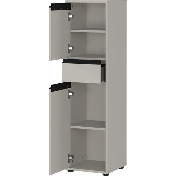 Сив висок шкаф за баня 33x121 cm Lemont – Germania-image-3