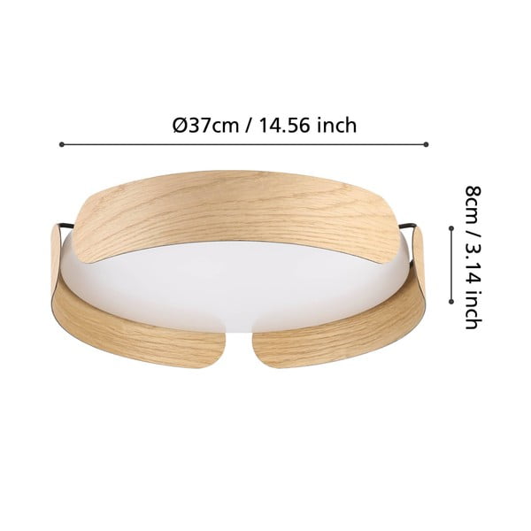 Бяло/естествено LED осветително тяло за таван VALCASOTTO – EGLO-image-3