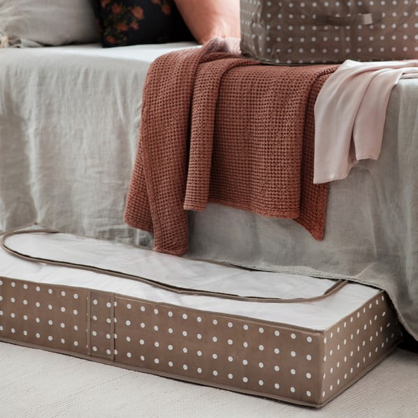 Малка бежова кутия за съхранение Dots, 46 x 107 cm Rivoli - Compactor-image-1