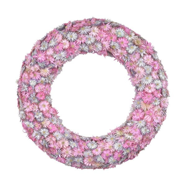 Розов венец от сухи цветя , ⌀ 26 см - Ego Dekor