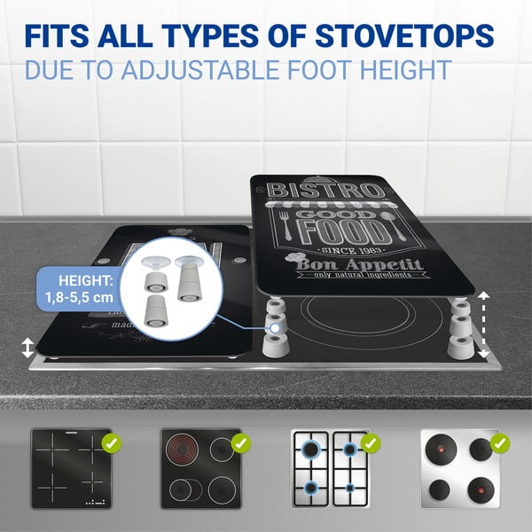 Комплект от 2 стъклени капака за печка , 52 x 30 cm Bon Appetit - Wenko-image-4