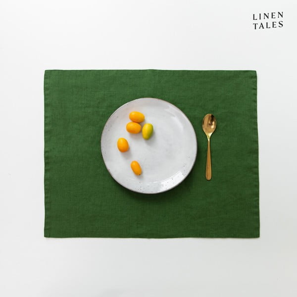 Ленена подложка за хранене 35x45 cm True Green – Linen Tales