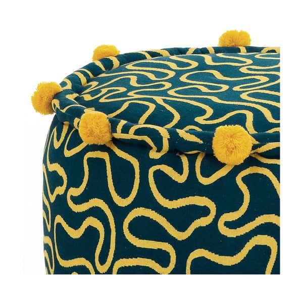 Табуретка в жълто и тъмнозелено Tangle - Tomasucci-image-1