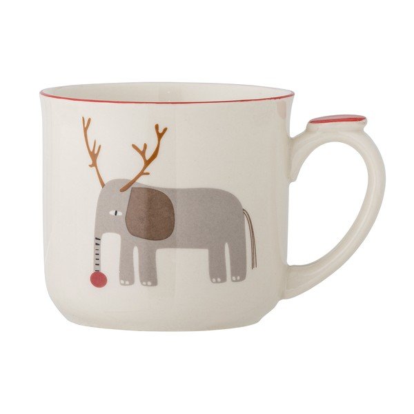 Кремава глинена чаша с коледен мотив с цедка 300 ml Valentin – Bloomingville-image-3