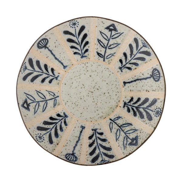 Глинена чиния в светлосиньо и кремаво  ø 21 cm Leonie – Bloomingville-image-4