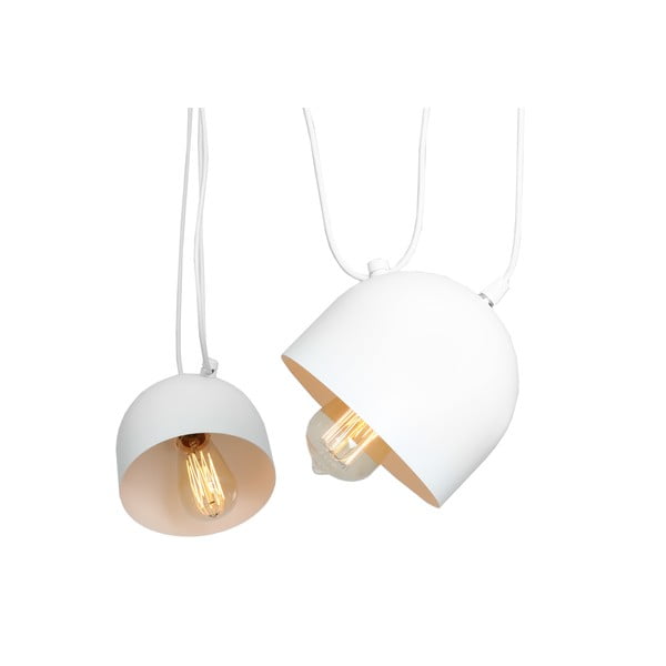 Бяла висяща лампа за 2 крушки Popo - CustomForm