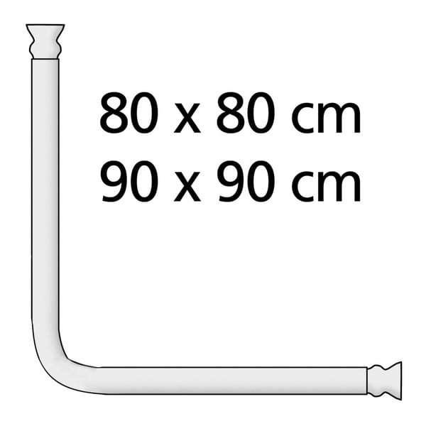 Бял универсален ъглов прът за душ завеса, ø 2,5 cm - Wenko-image-2