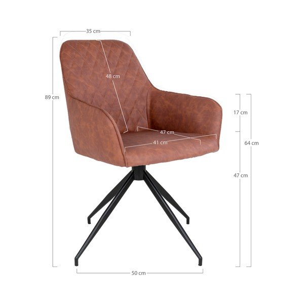 Светлокафяв тапициран трапезен стол Harbo – House Nordic-image-4