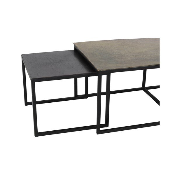 Метални масички за кафе в комплект от 3 бр. в черен и бронзов цвят 50x120 cm Kumalu – Light & Living-image-2