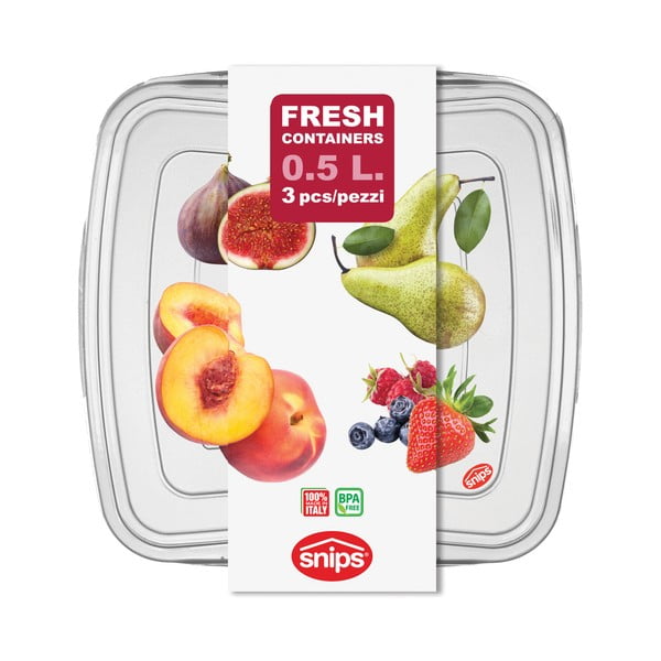 Комплект от 3 класически кутии за храна, 0,5 л - Snips-image-4