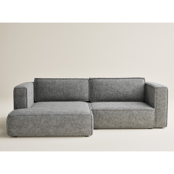 Сив шенилов сгъваем/с място за съхранение ъглов диван (ляв ъгъл) Velto – Maison de Rêve-image-2