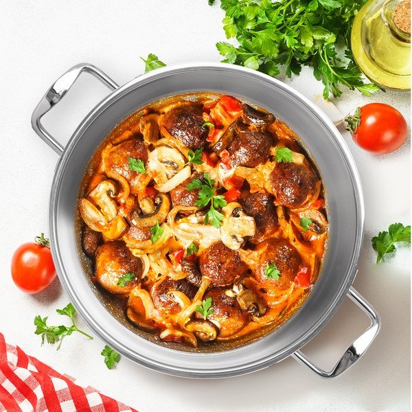 Касерола от неръждаема стомана с капак 4,3 l Venice – Orion-image-1