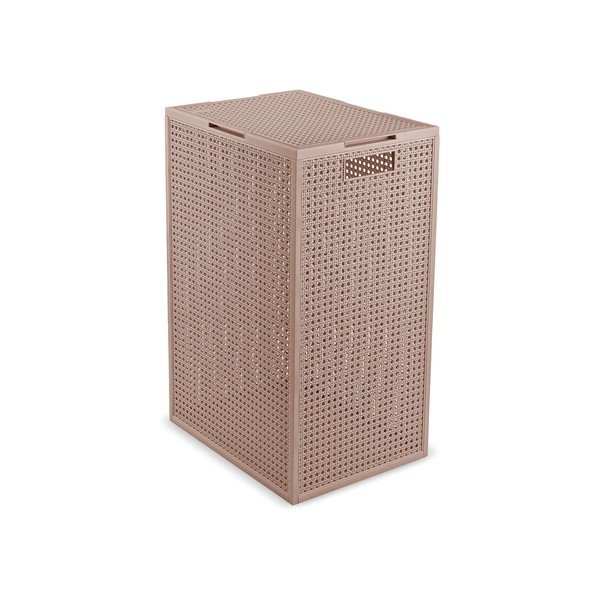 Сиво-розов кош за пране от рециклирана пластмаса 60 l Kaya – Curver