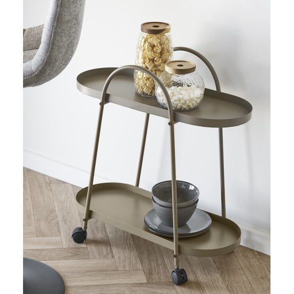 Метална маса за сервиране на колелца 27,5x60 cm Empoli – House Nordic-image-2