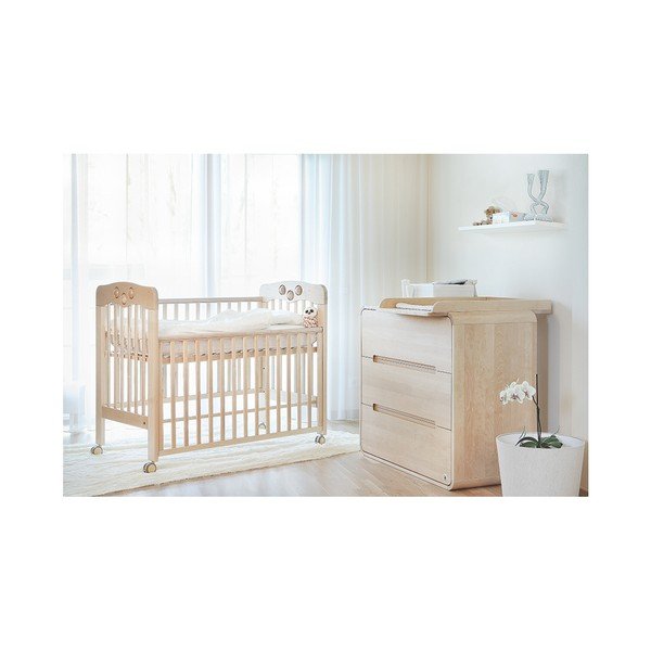 Дървен скрин с 3 чекмеджета и подвижна маса за преповиване Owl - YappyKids-image-4