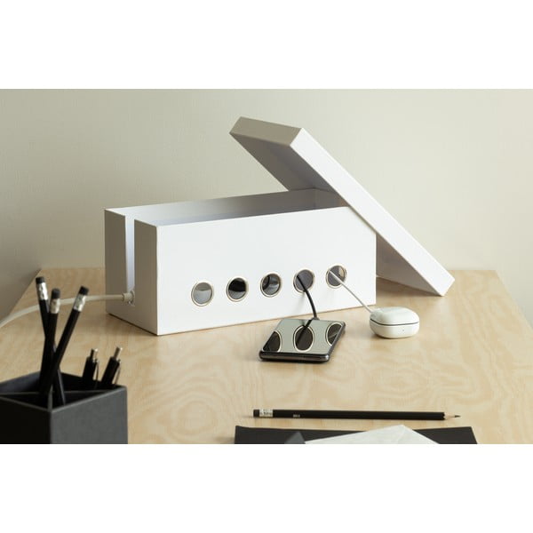 Бял картонен органайзер за кабели Cordy Paper Laminate – Bigso-image-4