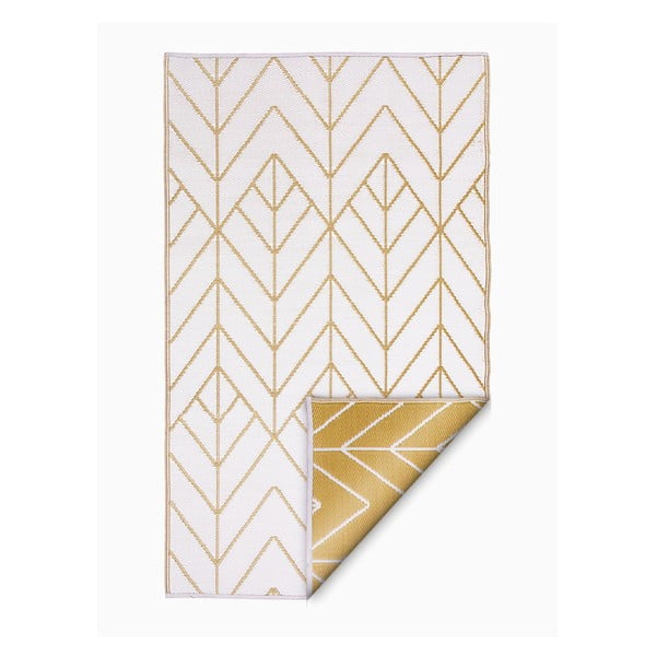 Бежово-златист двустранен килим на открито от рециклирана пластмаса , 150 x 240 cm Sydney - Fab Hab-image-2