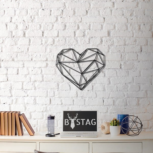 Метална декорация за стена , 40 x 37 cm Heart - Bystag