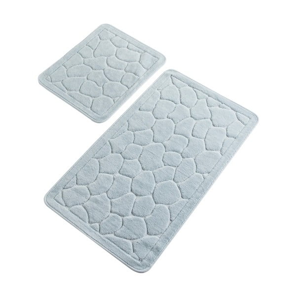 Комплект от 2 сини памучни килима за баня Lino Blue - Confetti Bathmats
