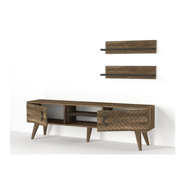 Комплект от скрин за телевизор и 2 рафта Legato - Tera Home-image-2