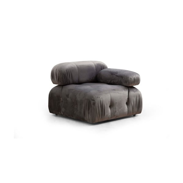 Модул за диван от тъмносиво кадифе (десен ъгъл) Bubble – Artie