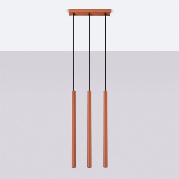 Висящо осветително тяло в тухлен цвят Fideus – Sollux-image-2