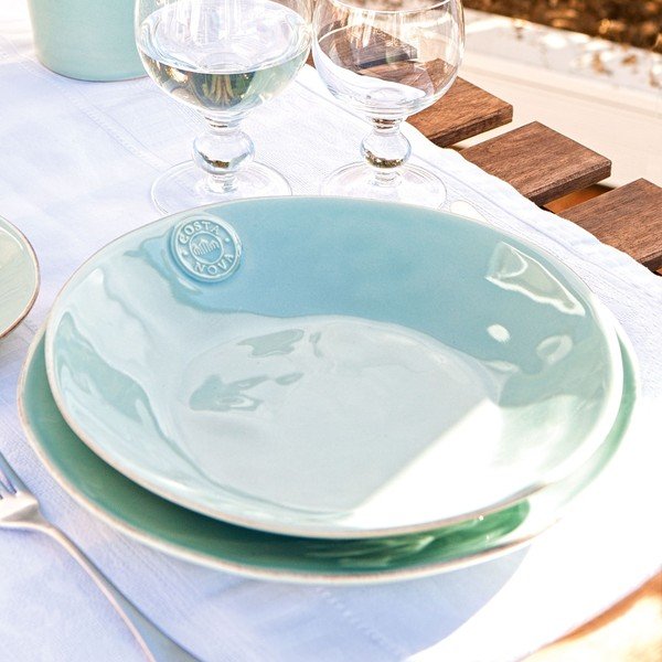 Tyrkysový kameninový polévkový talíř Costa Nova Nova, ⌀ 25 cm-image-1