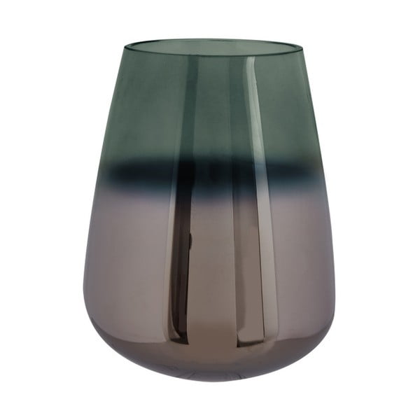 Зелена стъклена ваза, маслена, височина 18 cm - PT LIVING