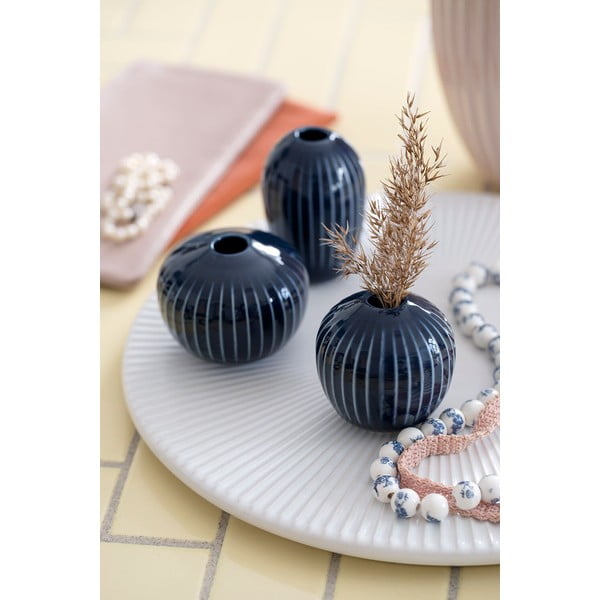 Комплект от 3 миниатюрни керамични вази Hammershoi Miniature Hammershøi - Kähler Design-image-1