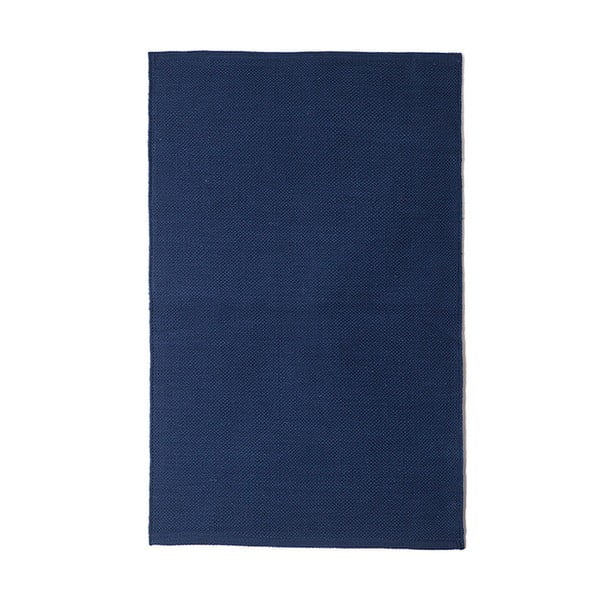 Син памучен ръчно тъкан килим Pipsa Navy, 140 x 200 cm - TJ Serra