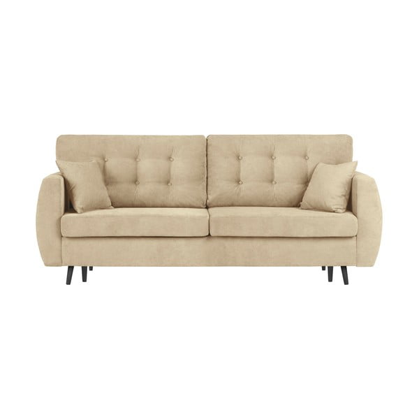 Бежов триместен разтегателен диван с място за съхранение Rotterdam, 231 x 98 x 95 cm - Cosmopolitan Design