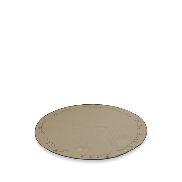 Бежов памучен кръгъл килим за под елхата с коледен мотив ø 130 cm Hammershøi Christmas – Kähler Design-image-2