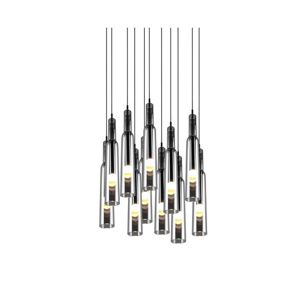 LED висящо осветително тяло със стъклен абажур ø 50 cm в сребристо Lucent - Trio Select-image-2