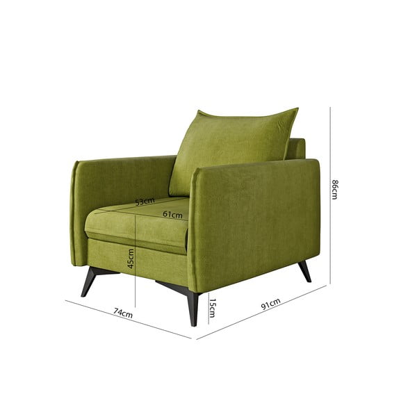 Зелено кресло Juli Bis – Ropez-image-3