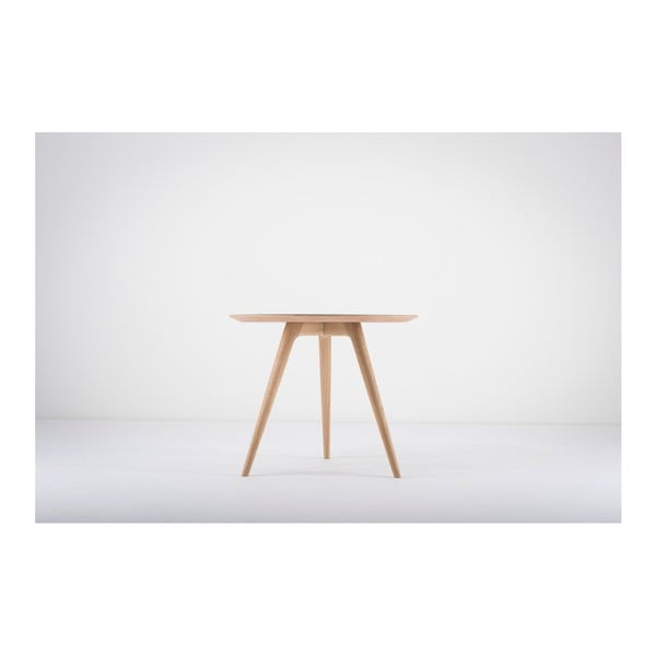 Odkládací stolek z dubového dřeva s černou deskou Gazzda Arp, ⌀ 45 cm-image-4