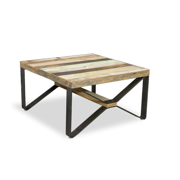 Konferenční stolek z oceli a teakového dřeva Bluebone Leg