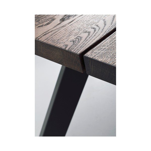 Тъмнокафява дъбова маса за хранене Rowico Freddie, 240 x 100 cm-image-2