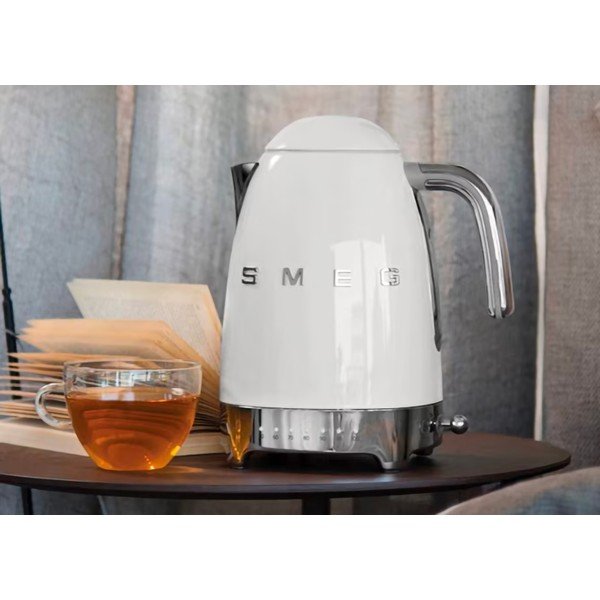 Бяла електрическа кана от неръждаема стомана 1,7 l Retro Style – SMEG-image-1