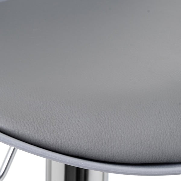 Сиви бар столове в комплект от 2 бр. с регулируема височина от имитация на кожа (височина на седалката 56,5 cm) – Casa Selección-image-4