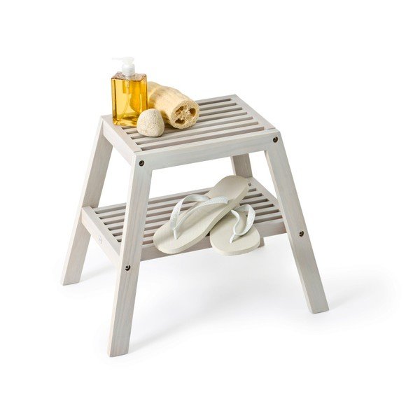 Табуретка с ламели от сив дъб - Wireworks-image-2